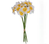 Ramo de narcisos de seda diseñado para una exhibición duradera sin riego, para decoración de bodas, vestíbulos, hogar, pasillo, estilo (B)