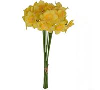 Ramo de narcisos de seda diseñado para una exhibición duradera sin riego, para decoración de bodas, vestíbulos, hogar, pasillo, estilo (C)
