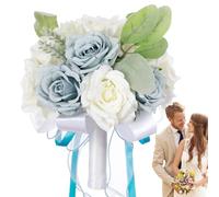 Ramo de Novia | Exquisitos Ramo de Novia con diseño Ajustable, Flores de Boda realistas y Hermosas, Ramo de Dama de para Las Actividades al Aire Libre del Baile de Fin de año
