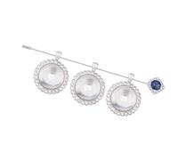 Ramo De Novia Foto Encanto Larkette Con Aleación De Piedras Y Redondas De Cristal Cabujones Para Confesiones De Boda Accesorios De Novia Broche Broche, talla única, como se describe