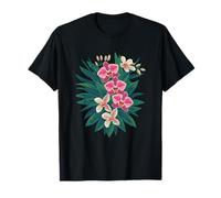 Ramo de orquídeas Rosas y Blancas Tropicales Florales botánicos Camiseta