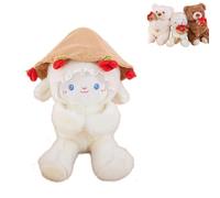 Ramo de ovejas de peluche, 29,9 cm, adorable rosa de peluche con sombrero extraíble que se convierte en un ramo de flores, ultrasuave e interactivo, suave y esponjoso (Color3)