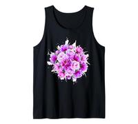 Ramo de peonías moradas Gráfico Floral Camiseta sin Mangas