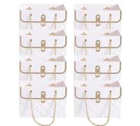 Ramo de piezas de regalo - Arreglos de cajas de flores, bolsa de regalo rectangular, bolsas de regalo pastel, 8 cajas de regalo vacías para ramo de flores con cadena de metal