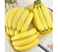 - Ramo de plátanos artificial de espuma realista para decoración de cocina, exhibición de frutas para fiestas de frutas, hogar, estilo de fotos (7 cabezas, 19 cm de largo, textura realista)