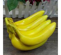 Ramo de plátanos artificiales decorativos de frutas para el hogar, cocina, gabinete, decoración de fiesta, más configuración de estudio fotográfico, plátanos falsos de espuma realista, 20 x 17 cm