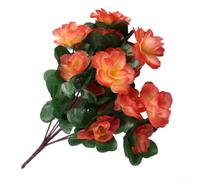 Ramo de ramas de azalea de seda con textura natural para sala de estar, mesa de comedor, chimenea, pared, jardín, decoración al aire libre (naranja)