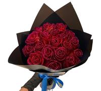 Ramo de rosas con purpurina, flores de rosas artificiales con rosas falsas brillantes - Regalo de bricolaje para el día de San Valentín - Regalo de amor (rojo, 50 piezas)