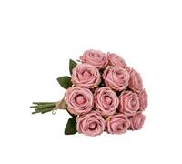 Ramo de Rosas Rosas Artificiales (10 uds) Elegancia Realista sin Mantenimiento