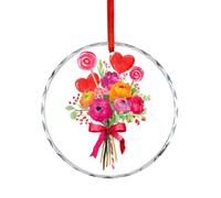 Ramo de San Valentín con diseño de flores de caramelo rojo y rosa para decoración de árbol de Navidad