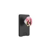 Ramo de tulipanes fondo rosa flor floral tulipán rosa PopSockets PopWallet para MagSafe