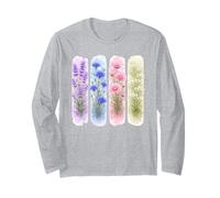 Ramo Floral de Acuarela para jardín de Flores Silvestres Manga Larga