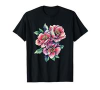 Ramo Floral de Rosas de peonía Vintage Primavera romántica Camiseta