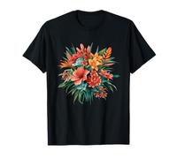 Ramo Floral de Verano con Lirio de Hibisco botánico exótico Camiseta