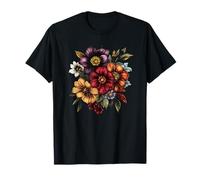 Ramo Floral rústico otoñal Vintage jardín floreciente Camiseta