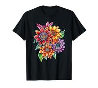 Ramo Floral Vibrante de Flores Coloridas de Primavera Camiseta