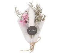 Ramo pequeño de flores secas naturales, decoración de boda, regalo navideño, planta de interior, ramo seco, regalo, conejo rosa, conejo morado, conejo blanco, 11cm, 4,33 pulgadas, (conejo blanco rosa)