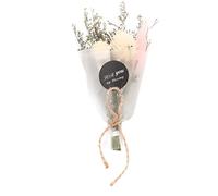Ramo pequeño de Flores secas Naturales, decoración de Boda, Regalo navideño, Planta de Interior, Ramo seco, Regalo, Conejo Rosa, Conejo Morado, Conejo Blanco, 11cm, 4,33 Pulgadas, (Blanco mil Conejo