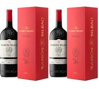 Ramón Bilbao - Vino Tinto Crianza Magnum - D.O. La Rioja - Estuche perfecto para Regalo - 1 Botellas x 1,5 L (Paquete de 2)