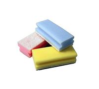 Ramon Hygiene Esponja antiarañazos, Esponja Verde con Estropajo Blanco, 15 x 7 cm, 10 Unidades