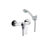 Ramon Soler 60D301076 Cártago - Grifo de bañera con teleducha de 1 función ABS anti-cal, acabado cromado Diamond Finish, ahorro de agua S2 del 50%, limitador en temperatura y anticorrosión patentado