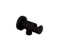 Ramon soler codo de salida de agua con soporte fijo a pared redondo de ducha negro mate