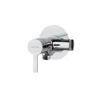 Ramon Soler WC Magnet Ducha Higiénica con Monomando Empotrado para WC. Grifo de Inodoro para Higiene Íntima. Grifería para Bidé con Soporte, Manguera y Cierre de Seguridad en Acabado Cromado