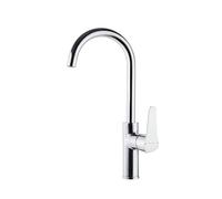 Ramon Soler - Grifo de Fregadero de Cocina Monomando con Caño Alto Cromado con Sistema S2 de Ahorro de Agua Serie Ypsilon Plus