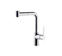 Ramon Soler - Grifo de Cocina Monomando con Caño Extraíble, Ahorro de Agua, Cromado, Sistema S2, Serie Drako, Ideal para Fregadero, Diseño Moderno y Funcional