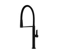 Ramon Soler - Grifo de Cocina Monomando Negro Mate, Caño Extraíble Flexible de Silicona, Diseño Moderno para Fregadero, y Durabilidad