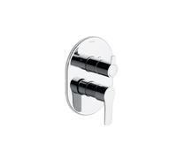 Ramon Soler - Grifo de Ducha Monomando Empotrado de 2 Vías Cromado con Sistema S2 de Ahorro de Agua Serie Titanium