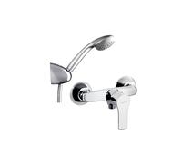 Ramon Soler - Grifo Ducha Monomando Cromado, Ahorro de Agua Sistema S2, Accesorios Incluidos, Serie Titanium, Ideal para Baño Moderno, Diseño Elegante y Funcional