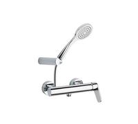 Ramon Soler - Grifo Ducha Monomando Cromado, Ahorro de Agua Sistema S2, Conjunto Completo con Accesorios, Serie Alexia, Ideal para Baño Moderno, Diseño Elegante y Funcional