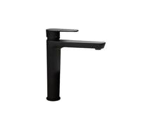 Ramon Soler Grifo de Lavabo Monomando Alto Negro Mate con Sistema S2 de Ahorro de Agua Serie Alexia