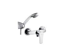 Ramon soler ramon soler conjunto grifo ducha monomando cromado con sistema s2 de ahorro de agua con accesorios serie titanium