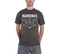Ramones 1974 Eagle - Camiseta Hombre, Color Gris, Talla XX-Large (Talla Fabricante: XX-Large)