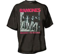 Ramones - Bravado - Camiseta Ramones: Rocket O Russia, Color Negro, Talla S Lata