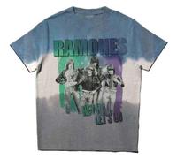 Ramones - Camiseta Hey Ho Retro de Algodón para Adultos Unisex (L) (Azul)