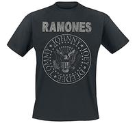 Ramones Hey Ho Let's Go - Vintage Hombre Camiseta Negro 100% algodón Regular