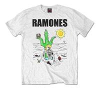 Ramones - T-Shirt # L White Unisex # Loco Live