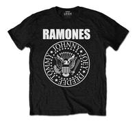 Ramones Seal Logo Mens Black T Shirt Medium: Clothing