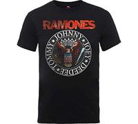 Ramones Camiseta Vintage Eagle Seal Unisex Negra Talla M