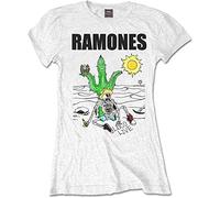 Ramones - T-Shirt # Xl White Ladies # Loco Live