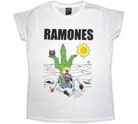 Ramones - T-Shirt # Xl White Ladies # Loco Live