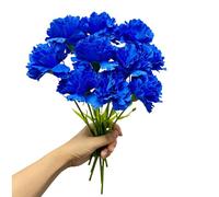 Ramos de 11 Pulgadas, 10 claveles de Tallo, Resistentes a los Rayos UV, no se decoloran, Mini pétalos de Seda de Clavel, Flores Falsas para Siempre, para Accesorios de Fotos, decoración del hogar,