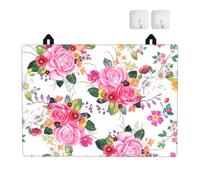 Ramos de Flores Vintage, Protector de encimera de Cocina Antideslizante y Absorbente de Goma TPU de 72 x 52 cm