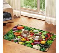 Ramos de Flores Vintage,Tapete Impermeable para Comida de Mascotas, manteles Individuales para Comida y Agua para Perros y Gatos, tapetes de Cuero sintético para Comida.,40x60cm