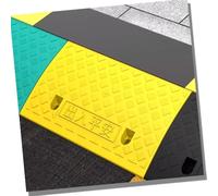 Rampa antideslizante resistente for sillas de ruedas for autos, scooters y remolques. Rampa de bordillo de goma duradera for fácil acceso.(Yellow,20x14.5x6in)