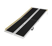 Rampa d'accès Pour Fauteuil roulant, Surface Antidérapante en Aluminio, idéale Pour Les escaliers extérieurs, Les personnes âgées et Les animaux domestiques, exceptionnellement robuste, 153 x 72 cm.