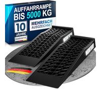 Rampa de Acceso para turismos Extra Plana - [Juego de 2] Rampa para Coche [<3t] - Rampa para Coche de Alta Resistencia para Deportivos y vehículos rebajados - 2 rampas de Acceso para turismos